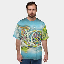 Футболка оверсайз мужская Удар по воротам, цвет: 3D-принт — фото 2