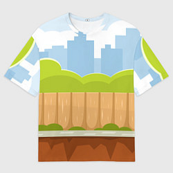 Мужская футболка оверсайз Летний город