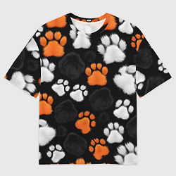 Футболка оверсайз мужская Мохнатые лапки, цвет: 3D-принт