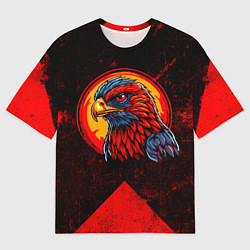 Футболка оверсайз мужская Орел Атланта Хокс, цвет: 3D-принт