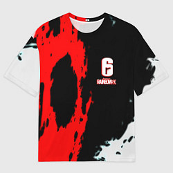 Футболка оверсайз мужская Rainbow six краски абстрактные, цвет: 3D-принт