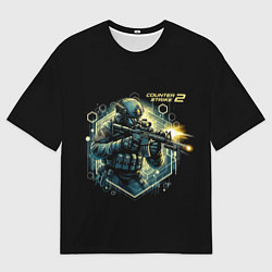 Футболка оверсайз мужская Counter Strike 2 - stormtrooper, цвет: 3D-принт