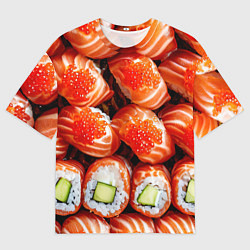 Мужская футболка оверсайз Филадельфия с красной икрой