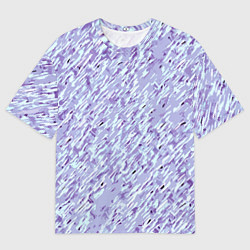 Футболка оверсайз мужская Холодный сиреневый текстурированный, цвет: 3D-принт