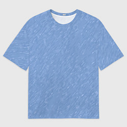 Футболка оверсайз мужская Холодный голубой текстурированный однотонный, цвет: 3D-принт