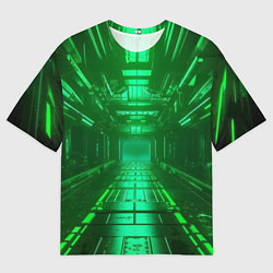 Футболка оверсайз мужская Зелёный коридор, цвет: 3D-принт