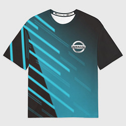 Футболка оверсайз мужская Nissan geometry sport, цвет: 3D-принт