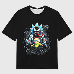 Мужская футболка оверсайз Morty and Rick - we are Venom