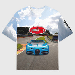 Футболка оверсайз мужская Bugatti - motorsport racing route, цвет: 3D-принт