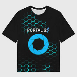 Футболка оверсайз мужская Portal соты броня, цвет: 3D-принт