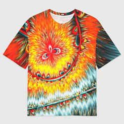 Футболка оверсайз мужская Оптические краски текстура, цвет: 3D-принт