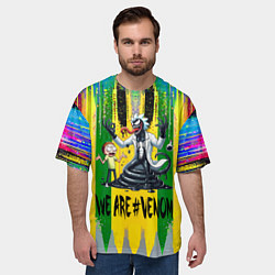 Футболка оверсайз мужская We are Venom - Morty and Rick fantasy, цвет: 3D-принт — фото 2