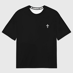 Мужская футболка оверсайз Ворона во тьме