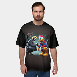 Футболка оверсайз мужская Venom-Trump and Spider-Duck meme, цвет: 3D-принт — фото 2