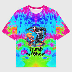 Футболка оверсайз мужская Дональд Трамп против Венома, цвет: 3D-принт