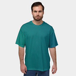 Футболка оверсайз мужская Бирюзовый перелив, цвет: 3D-принт — фото 2