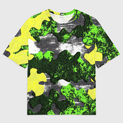 Мужская футболка оверсайз Камуфляж из брызг краски