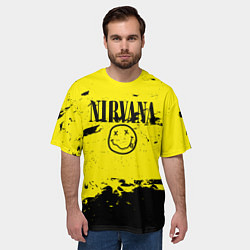 Футболка оверсайз мужская Нирвана мазки, цвет: 3D-принт — фото 2