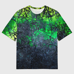 Футболка оверсайз мужская Абстракция - acid web, цвет: 3D-принт