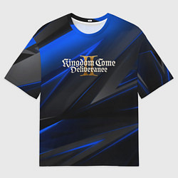 Мужская футболка оверсайз Kingdom Come Deliverance 2 black blue
