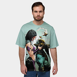 Футболка оверсайз мужская Mileena & Kotal Kahn - Mortal Kombat, цвет: 3D-принт — фото 2