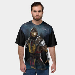 Футболка оверсайз мужская Mortal Kombat - Скорпион, цвет: 3D-принт — фото 2