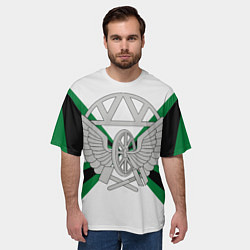 Футболка оверсайз мужская Железнодорожные войска, цвет: 3D-принт — фото 2