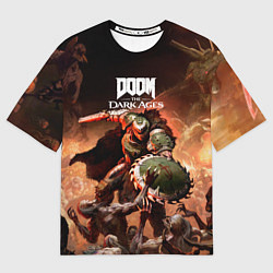 Футболка оверсайз мужская Doom slayer Doom the dark ages, цвет: 3D-принт