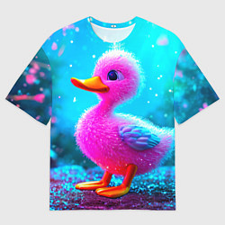 Футболка оверсайз мужская Розовая уточка, цвет: 3D-принт