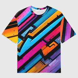 Футболка оверсайз мужская Абстракция с граффити, цвет: 3D-принт