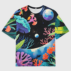 Мужская футболка оверсайз Подводная фантастика