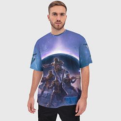 Футболка оверсайз мужская Предзнаменования тирании Helldivers 2, цвет: 3D-принт — фото 2