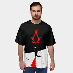 Футболка оверсайз мужская Assassins creed shadows - самурай, цвет: 3D-принт — фото 2