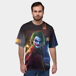Футболка оверсайз мужская Джокер на улице, цвет: 3D-принт — фото 2