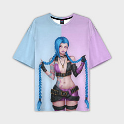 Футболка оверсайз мужская League of Legends - Jinx, цвет: 3D-принт