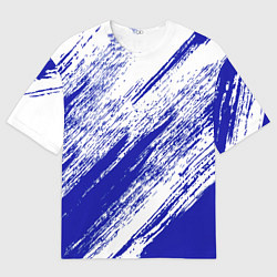 Мужская футболка оверсайз The color is white and blue