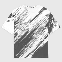 Мужская футболка оверсайз The color is gray and white