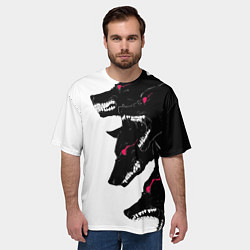 Футболка оверсайз мужская Волки, цвет: 3D-принт — фото 2