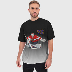 Футболка оверсайз мужская Sergey Bobrovsky is goalkeeper of the Florida Pant, цвет: 3D-принт — фото 2