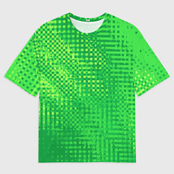 Футболка оверсайз мужская Сочный зелёный абстрактный, цвет: 3D-принт