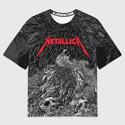 Футболка оверсайз мужская Metallica - scavenger on the skull, цвет: 3D-принт