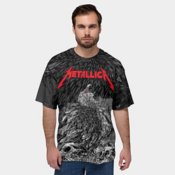 Футболка оверсайз мужская Metallica - scavenger on the skull, цвет: 3D-принт — фото 2