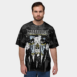 Футболка оверсайз мужская Metallica - skull with fangs, цвет: 3D-принт — фото 2