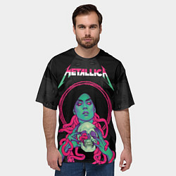 Футболка оверсайз мужская Metallica - witch with the skull, цвет: 3D-принт — фото 2