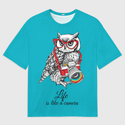 Футболка оверсайз мужская Жизнь подобна камере, цвет: 3D-принт