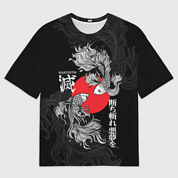 Мужская футболка оверсайз Бойцовые петушки истребители демонов