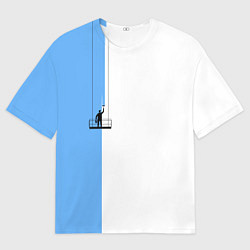 Мужская футболка оверсайз Моляр красит стену