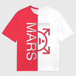 Футболка оверсайз мужская 30 Seconds to Mars poster, цвет: 3D-принт