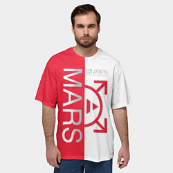 Футболка оверсайз мужская 30 Seconds to Mars poster, цвет: 3D-принт — фото 2