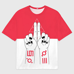 Футболка оверсайз мужская 30 Seconds to Mars poster, цвет: 3D-принт